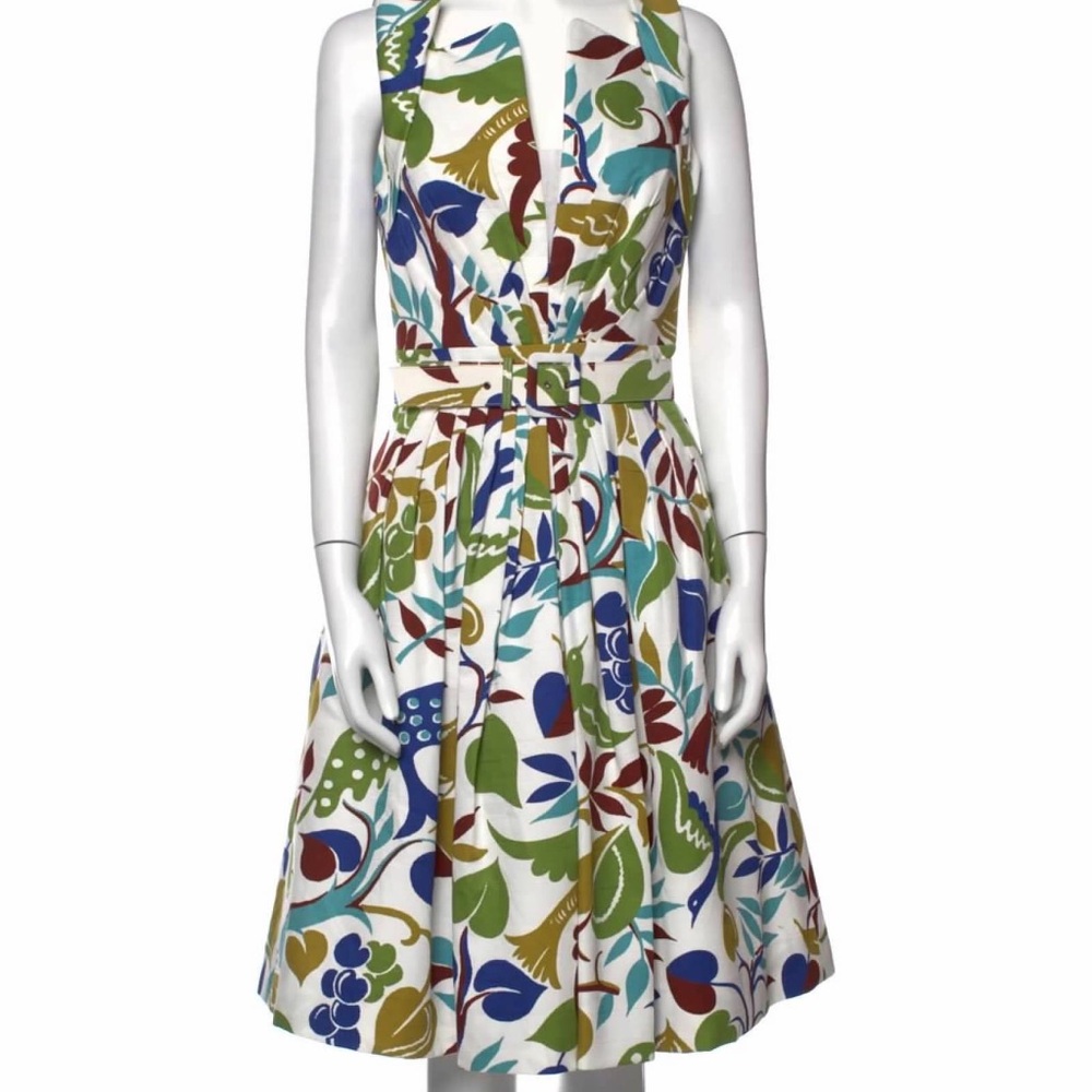 NWOT ANDREW GN PRINT MIDI DRESS